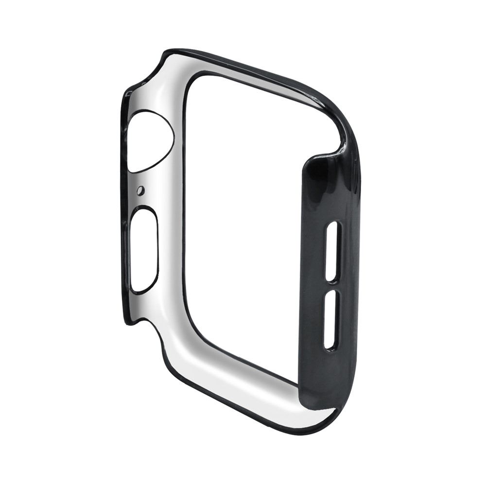 Cadre De Galvanoplastie Couvercle De Protection En PC Pour Apple Watch Series 4 44mm - Noir-4