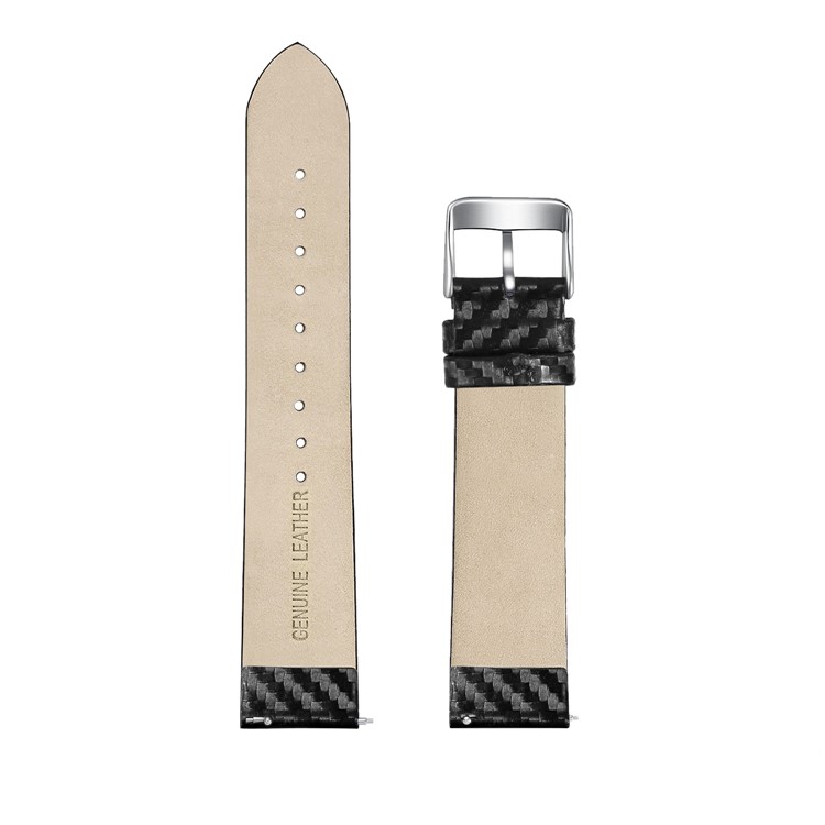 Bracelet En Fibre De Carbone En Cuir Véritable Montre Intelligente Pour Fitbit Versa Lite 2nd-2