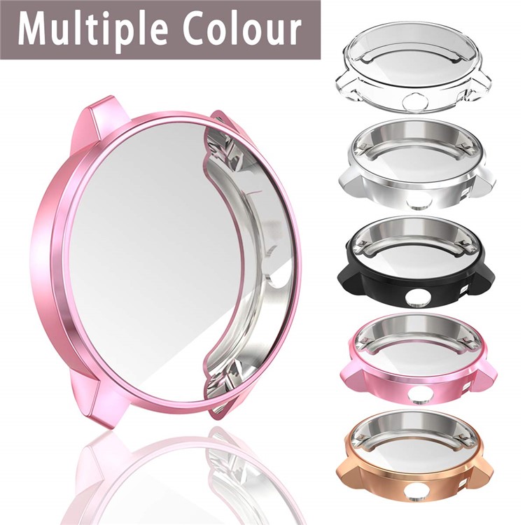 Electroplating Edge Soft TPU Protection Case Cover for Garmin vivoactive 3 music - Pink-5