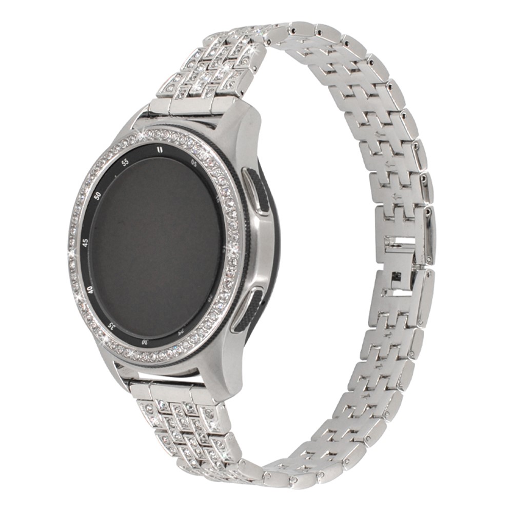 Diamond Decor Metal Bezel for Samsung Galaxy Watch 46mm - Silver-2