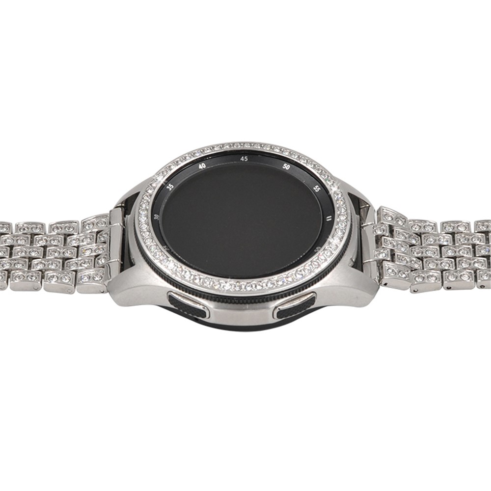 Diamond Decor Metal Bezel for Samsung Galaxy Watch 46mm - Silver-5