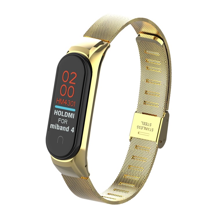 

Milanese Stainless Steel Fine Mesh Smart Bracelet Strap for Xiaomi Mi Smart Band 4 - Gold, Xiaomi Mi Smart Band 4