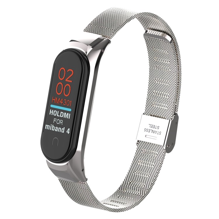 

Милан Из Нержавеющей Стали Тонкой Сетки Умный Браслет Ремешок Для Xiaomi Mi Smart Band 4 - Серебряный, Xiaomi Mi Smart Band 4