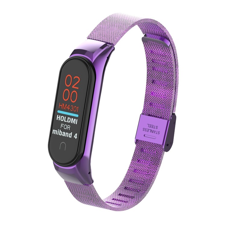 

Milanese Stainless Steel Fine Mesh Smart Bracelet Strap for Xiaomi Mi Smart Band 4 - Purple, Xiaomi Mi Smart Band 4