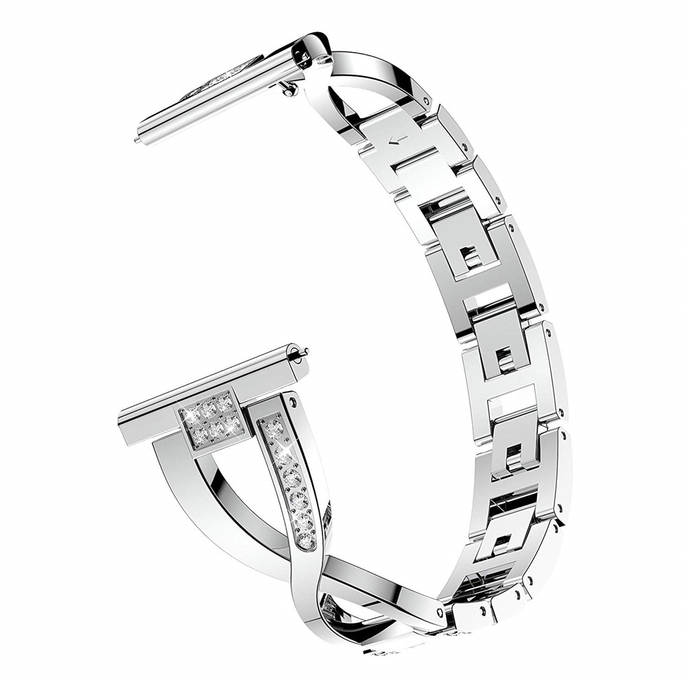 Bande De Montre Intelligente De Décor De Diamant D'acier Inoxydable Pour La Vitesse De Samsung S3 Classique / Frontière / Vitesse 2 Etc. R380 - Argent-2