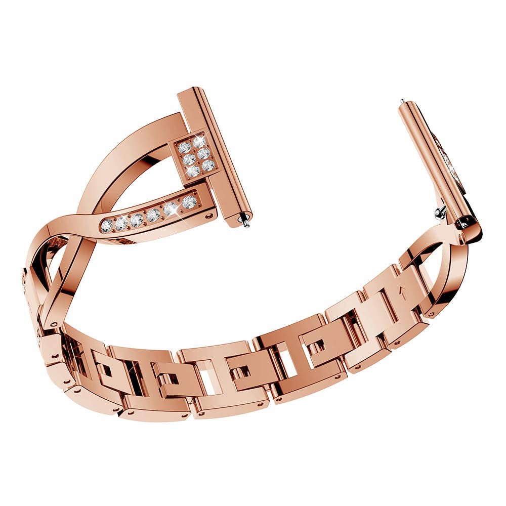 Diamond Decor Stainless Steel Smart Watch Band for Samsung Gear S3 Classic/Frontier/Gear 2 R380 etc - Rose Gold-3