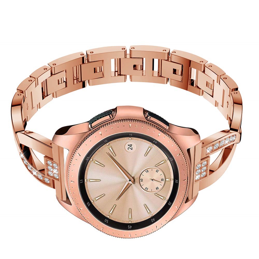 Diamond Decor Stainless Steel Smart Watch Band for Samsung Gear S3 Classic/Frontier/Gear 2 R380 etc - Rose Gold-4