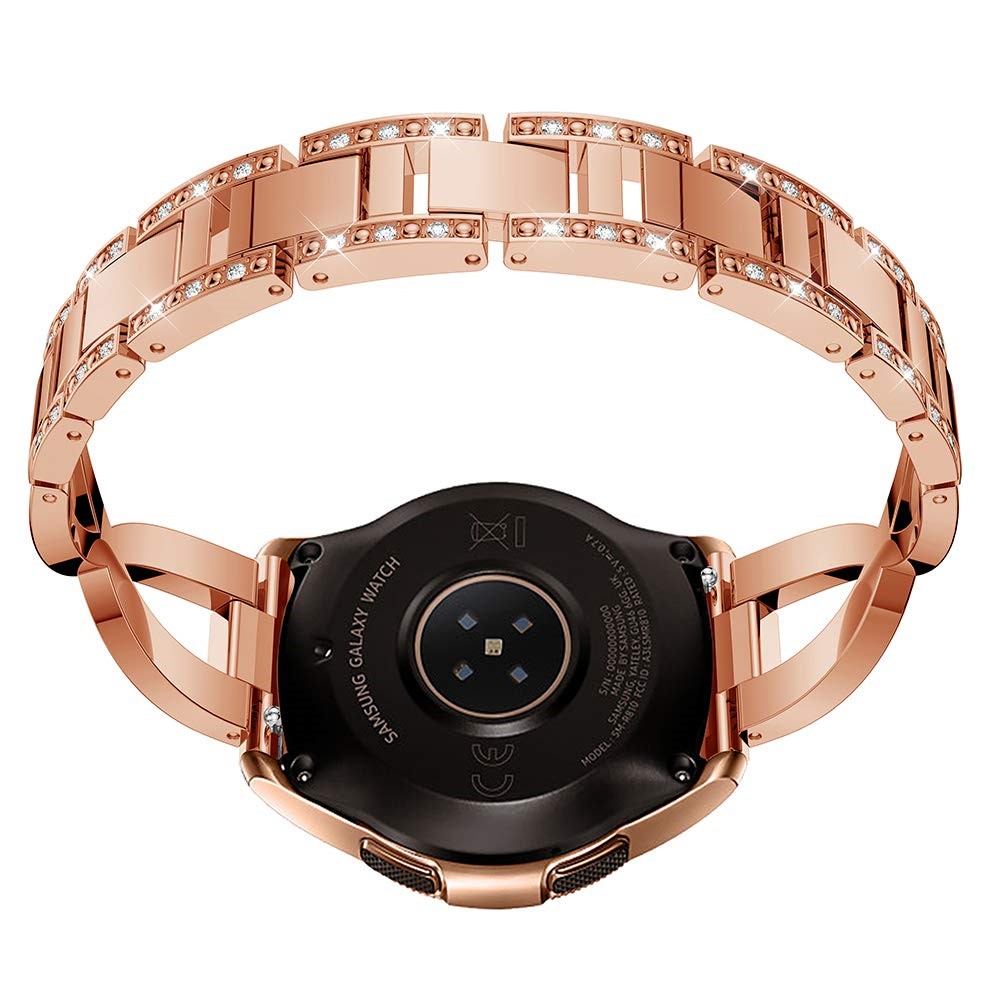 Diamond Decor Stainless Steel Smart Watch Band for Samsung Gear S3 Classic/Frontier/Gear 2 R380 etc - Rose Gold-6