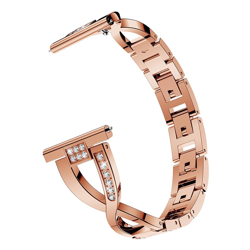 Diamond Decor Stainless Steel Smart Watch Band for Samsung Gear S3 Classic/Frontier/Gear 2 R380 etc - Rose Gold-7
