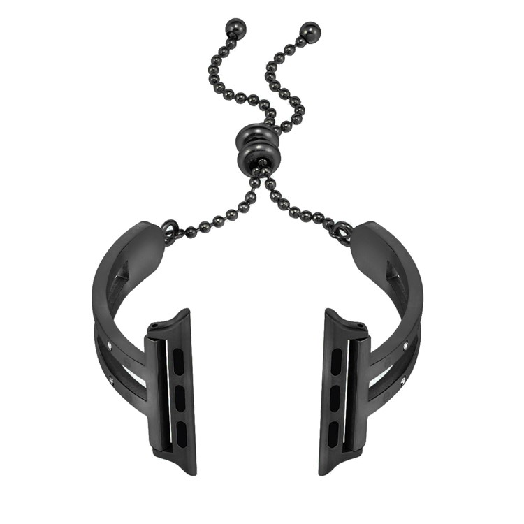 Substituição De Pulseira De Relógio De Metal Para Apple Watch Series 5 4 44mm / Série 3 2 1 42mm - Preto-2