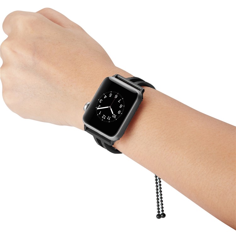 Substituição De Pulseira De Relógio De Metal Para Apple Watch Series 5 4 44mm / Série 3 2 1 42mm - Preto-4