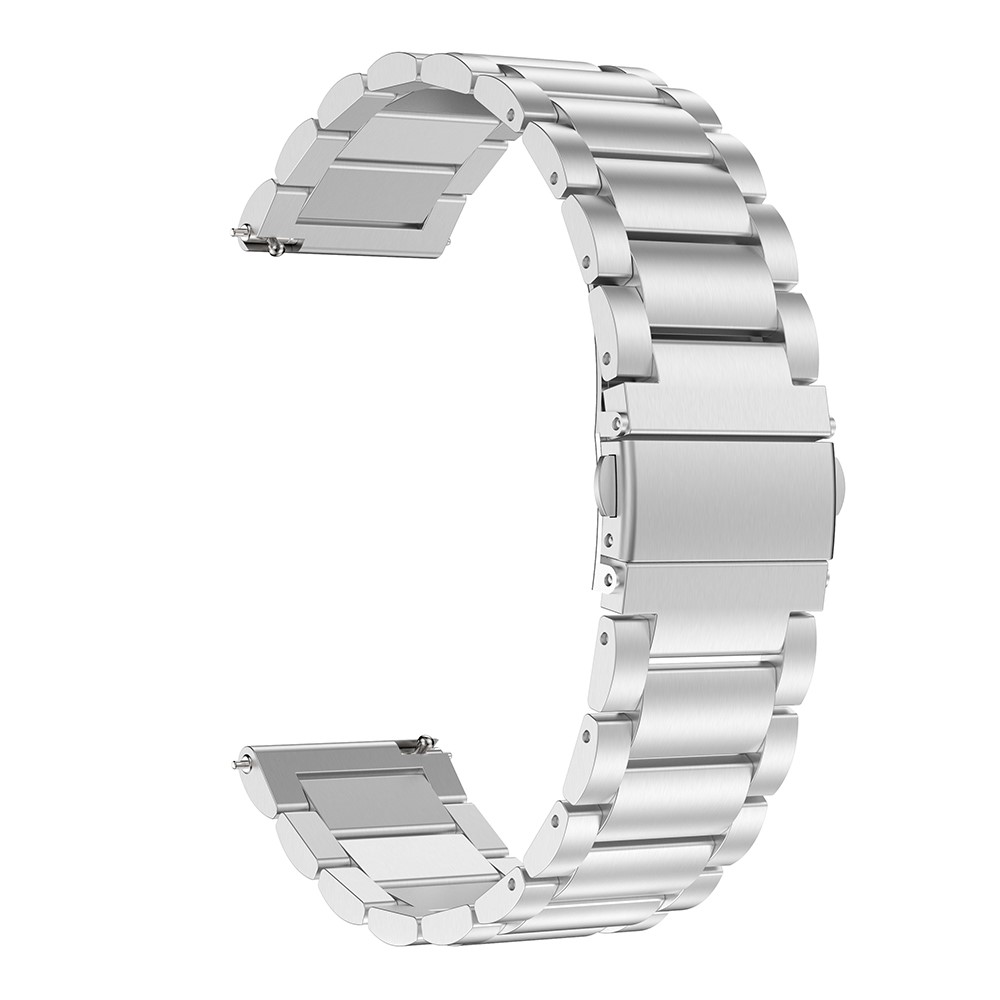 Cinturino In Acciaio Inossidabile Con Chiusura Pieghevole A Tre Perline Per Garmin Forerunner 245 - Argento-3