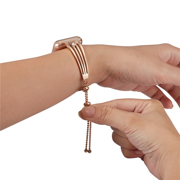 Metal Watch Bracelet Replacement for Apple Watch Series 4 40mm / Series 3 2 1 38mm - Gold-4