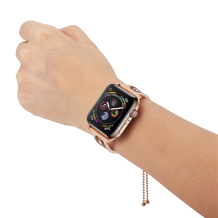 Metal Watch Bracelet Replacement for Apple Watch Series 4 40mm / Series 3 2 1 38mm - Gold-6