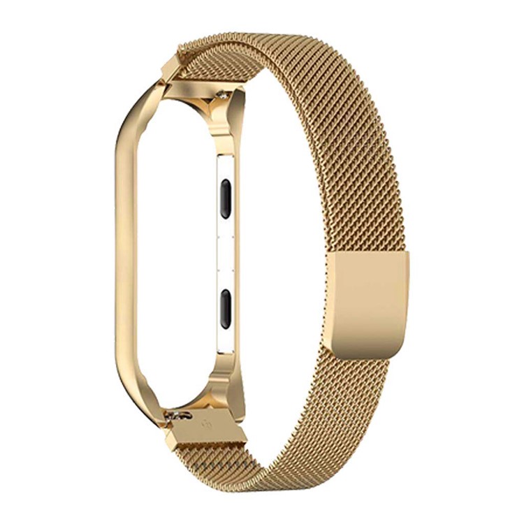 

Milanese Fine Mesh Stainless Steel Magnetic Smart Watch Band for Xiaomi Mi Smart Band 4 - Gold, Xiaomi Mi Smart Band 4