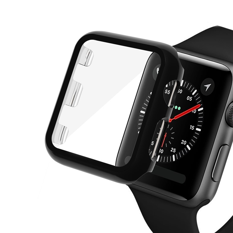 Electroplating PC+Tempered Glass Watch Screen Film for Apple Watch Series 3 / 2 42 mm-4