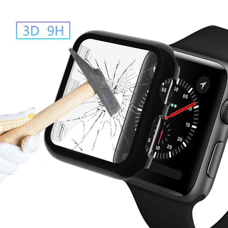 Electroplating PC+Tempered Glass Watch Screen Film for Apple Watch Series 3 / 2 42 mm-5