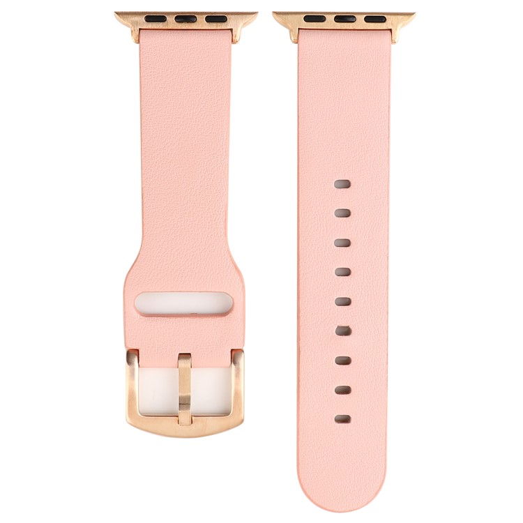 Genuine Leather Watch Band Strap for Apple Watch Series 5/4/3/2/1 44mm / 42mm - Pink-5