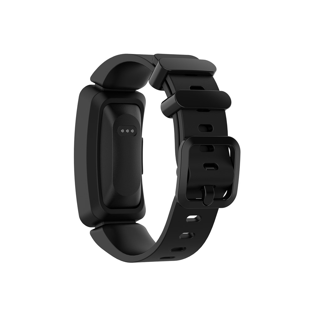 Silicone Smart Bracelet Replacement Strap for Fitbit Ace 2/Inspire/Inspire HR - Black-3