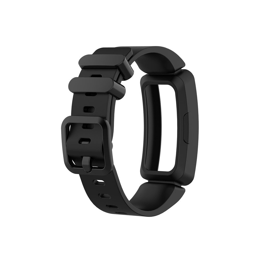 Silicone Smart Bracelet Replacement Strap for Fitbit Ace 2/Inspire/Inspire HR - Black-5