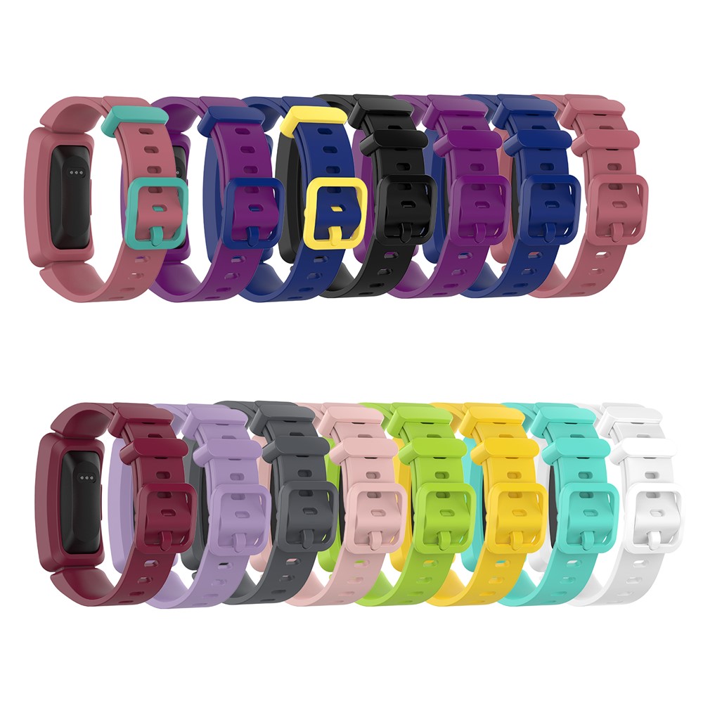 Silicone Smart Bracelet Replacement Strap for Fitbit Ace 2/Inspire/Inspire HR - Black-8