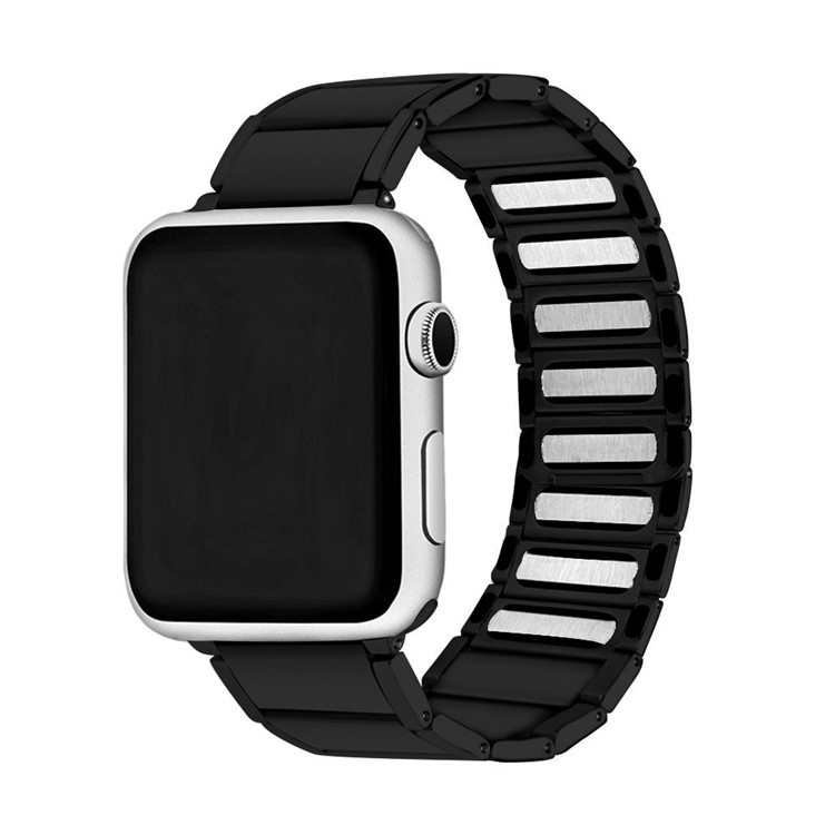 Magnetic Stainless Steel Watch Band for Apple Watch Series 4 44mm/Series 3/2/1 42mm - Black-2