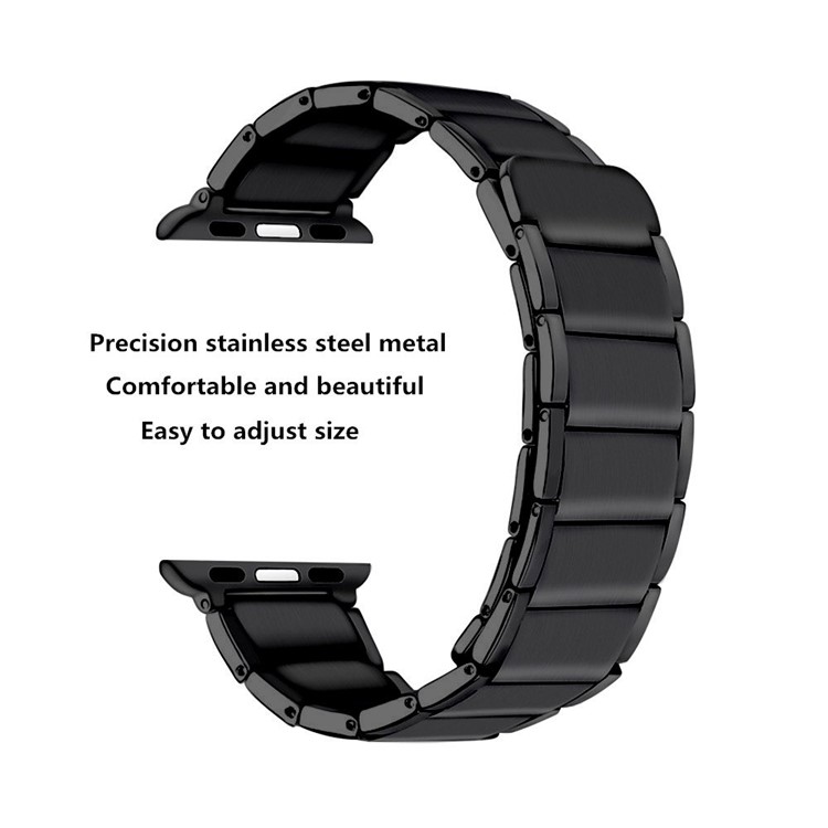 Magnetic Stainless Steel Watch Band for Apple Watch Series 4 44mm/Series 3/2/1 42mm - Black-3