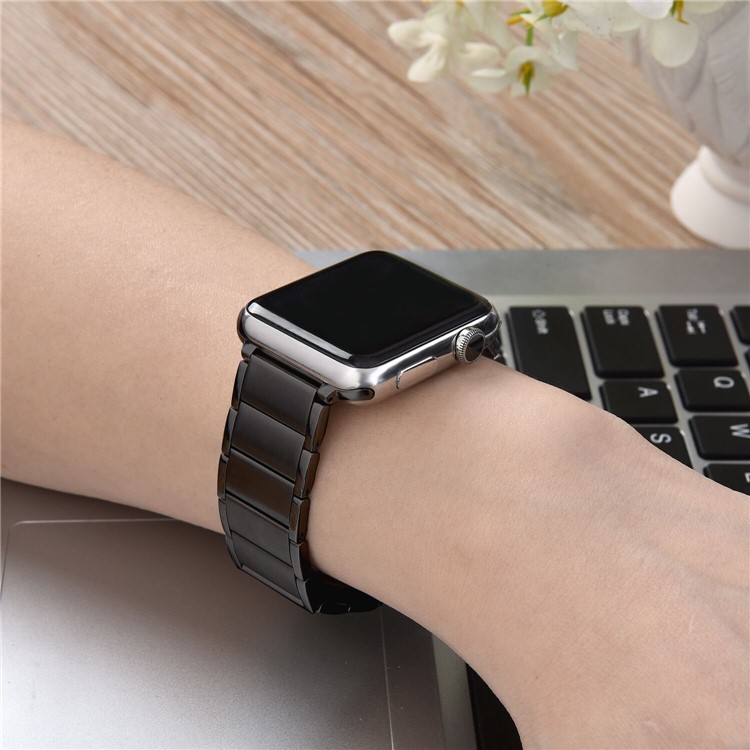 Magnetic Stainless Steel Watch Band for Apple Watch Series 4 44mm/Series 3/2/1 42mm - Black-4