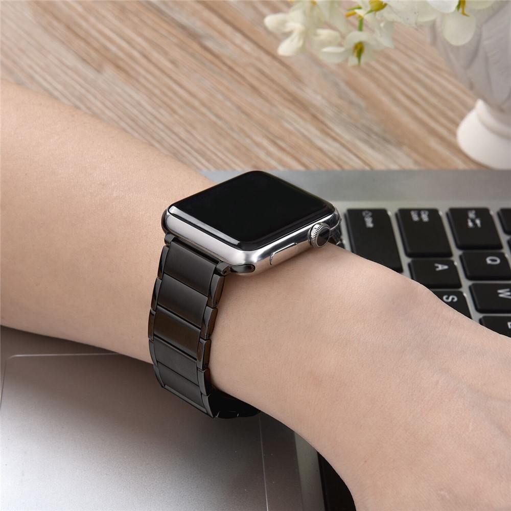 Magnetic Stainless Steel Watch Band for Apple Watch Series 4 40mm/Series 3/2/1 38mm - Black-4
