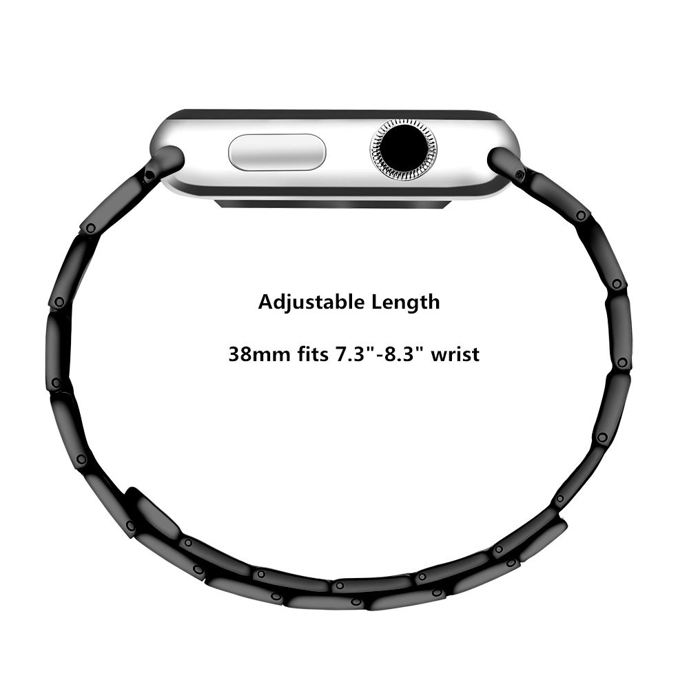 Magnetic Stainless Steel Watch Band for Apple Watch Series 4 40mm/Series 3/2/1 38mm -  Black-6