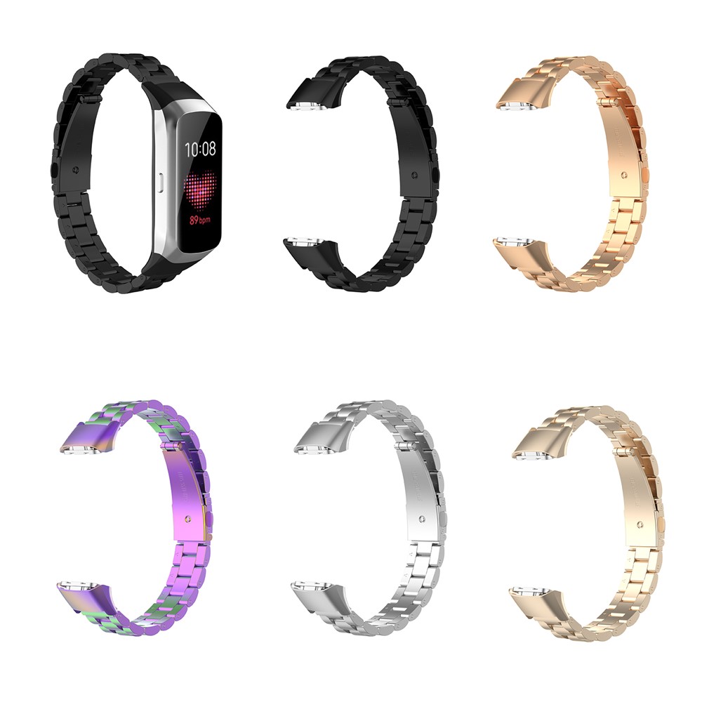 Substituição De Aço Inoxidável Do Bracelete Da Faixa De Relógio Para O Ajuste SM-R370 Da Galáxia De Samsung - Preto-7
