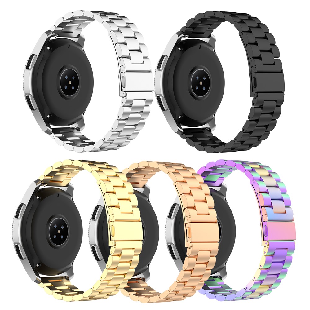 Cinturino Cinturino In Acciaio Per Huawei Watch GT Active (22mm) / Samsung Galaxy Watch Sm-r800 (46mm) - Nero-5