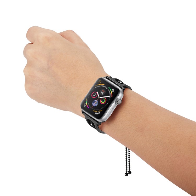 Strassdekor Armband Armband Ersatz Für Apple Watch Series 5 4 44mm / Serie 3 2 1 42mm - Schwarz-4
