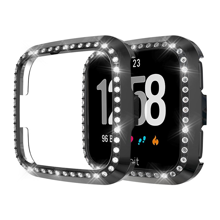 Cadre En Strass Décor Pc Cadre Pour Fitbit Versa / Vice Versa - Noir-1