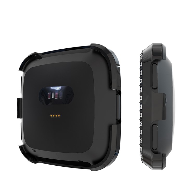 Cadre En Strass Décor Pc Cadre Pour Fitbit Versa / Vice Versa - Noir-4