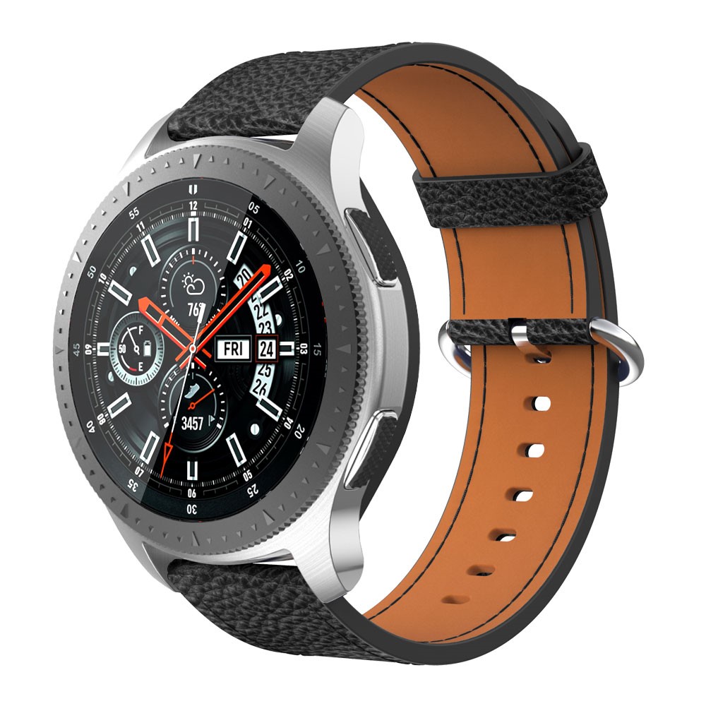 Classic Buckle Genuine Leather Smart Watch Band for Samsung Galaxy Watch 46mm/Gear S3 Classic/Gear S3 Frontier - Black-3