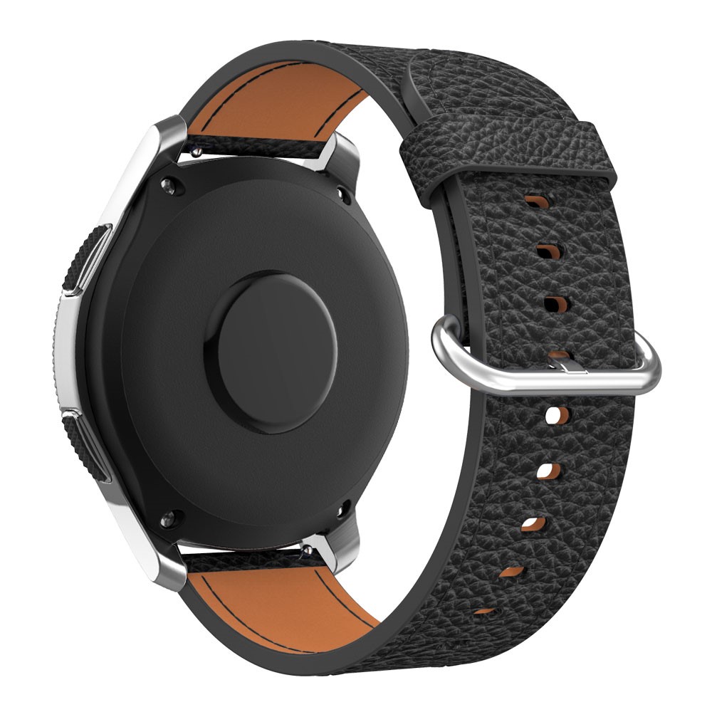Classic Metal Buckle Genuine Leather Smart Watch Strap for Samsung Gear S3 Classic/Galaxy Watch 46mm - Black-3