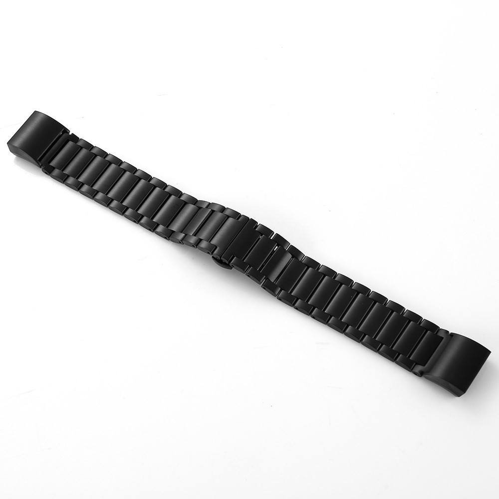 Three Beads Stainless Steel Watch Band Strap for Fitbit Charge 2 - Black-2