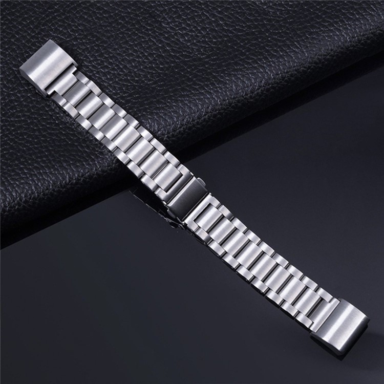 Tres Perlas Correa de Banda de Reloj de Acero Inoxidable Para Fitbit Charge 2 - Plata-6