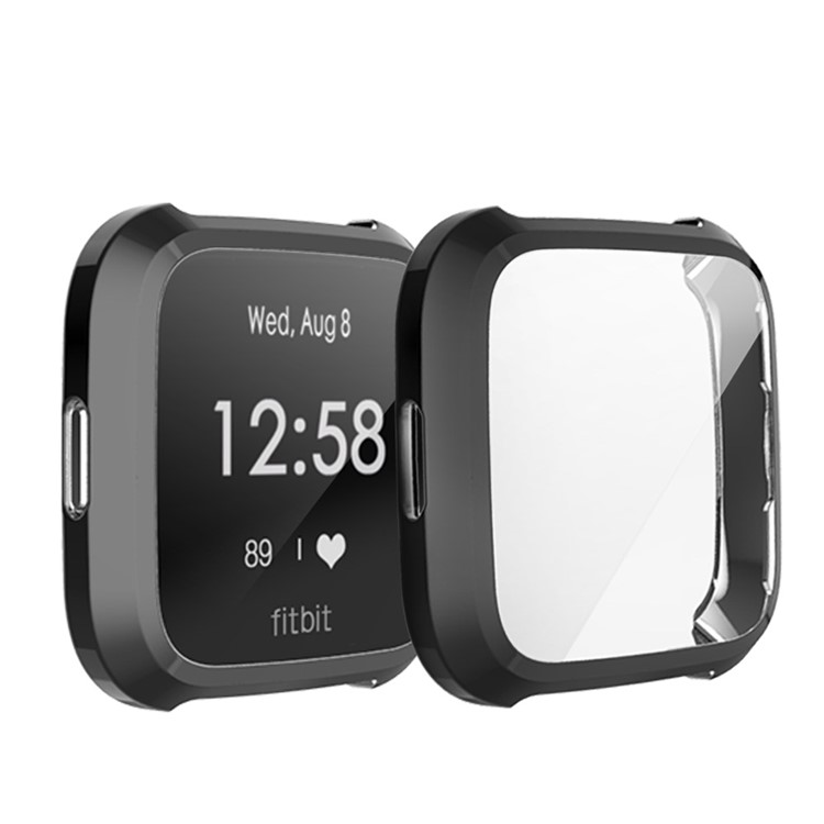 All-round Protective Electroplating TPU Watch Shell for Fitbit Versa Lite - Black-2