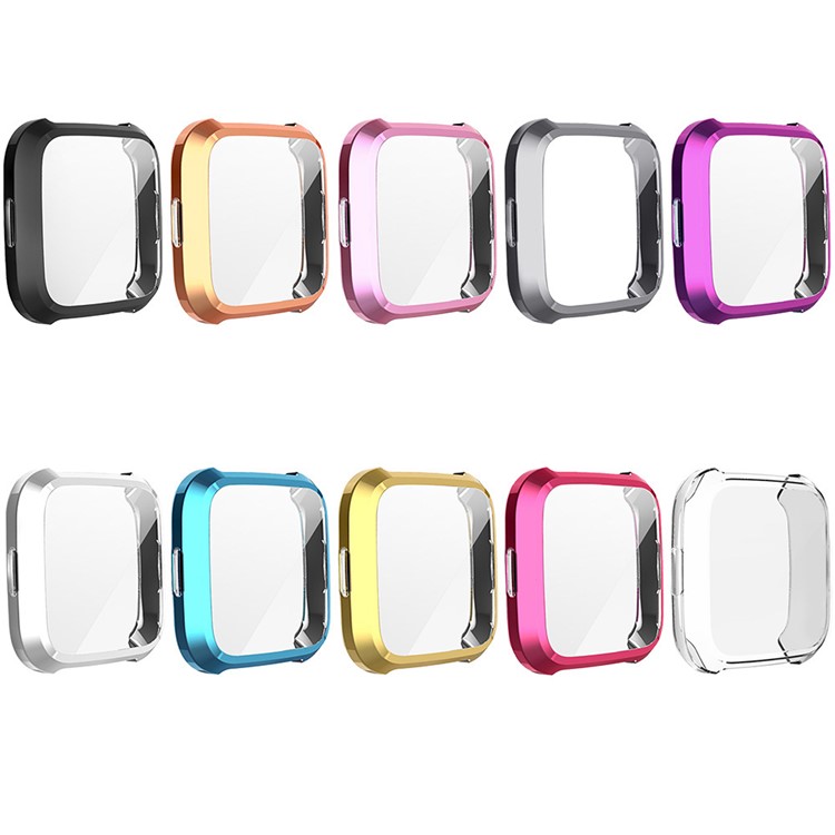 All-round Protective Electroplating TPU Watch Shell for Fitbit Versa Lite - Black-8