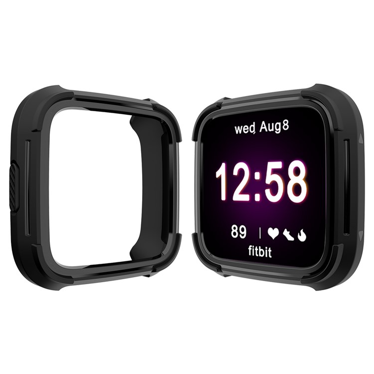 Dual-color TPU + PC Watch Shell for Fitbit Versa Lite - All Black-2