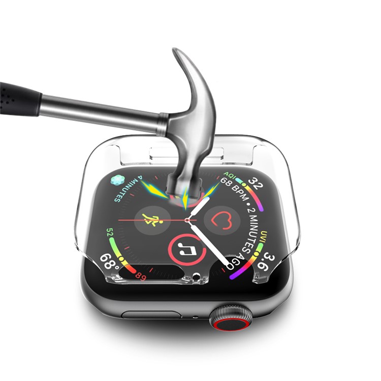 Étui De Protection Complet Pour Montre PC Pour Montre Apple De La Série 4 De 44 Mm - Transparent-5