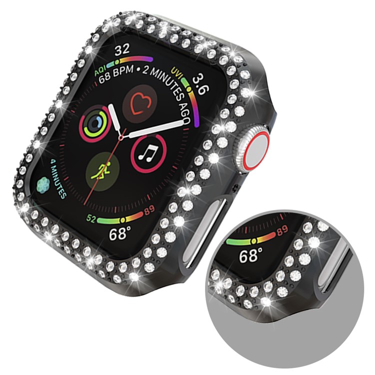 Rhinestone Decor PC Bumper Case for Apple Watch Series 4 40mm - Black-4