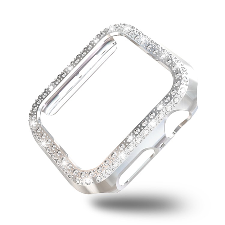 Strass Decor PC Boitier Pare-chocs Pour Apple Watch Series 4 40mm - Argent-2