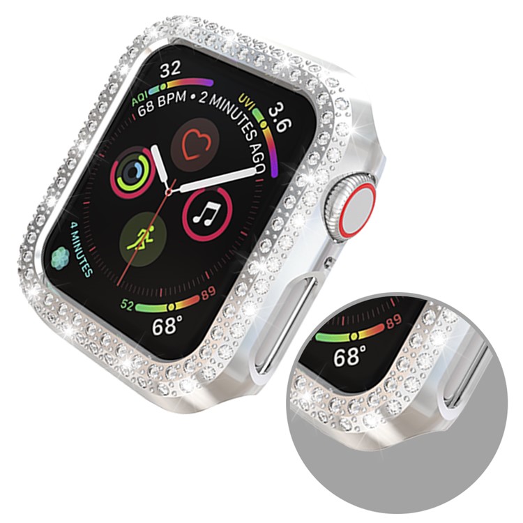 Strass Decor PC Boitier Pare-chocs Pour Apple Watch Series 4 40mm - Argent-4