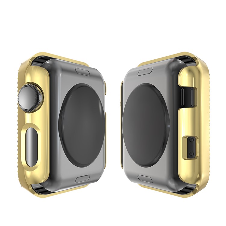 Double Rangée Strass Décor Montre Smart Watch Étui De Protection Pour Apple Watch Series 3/2/1 38mm - Or-4