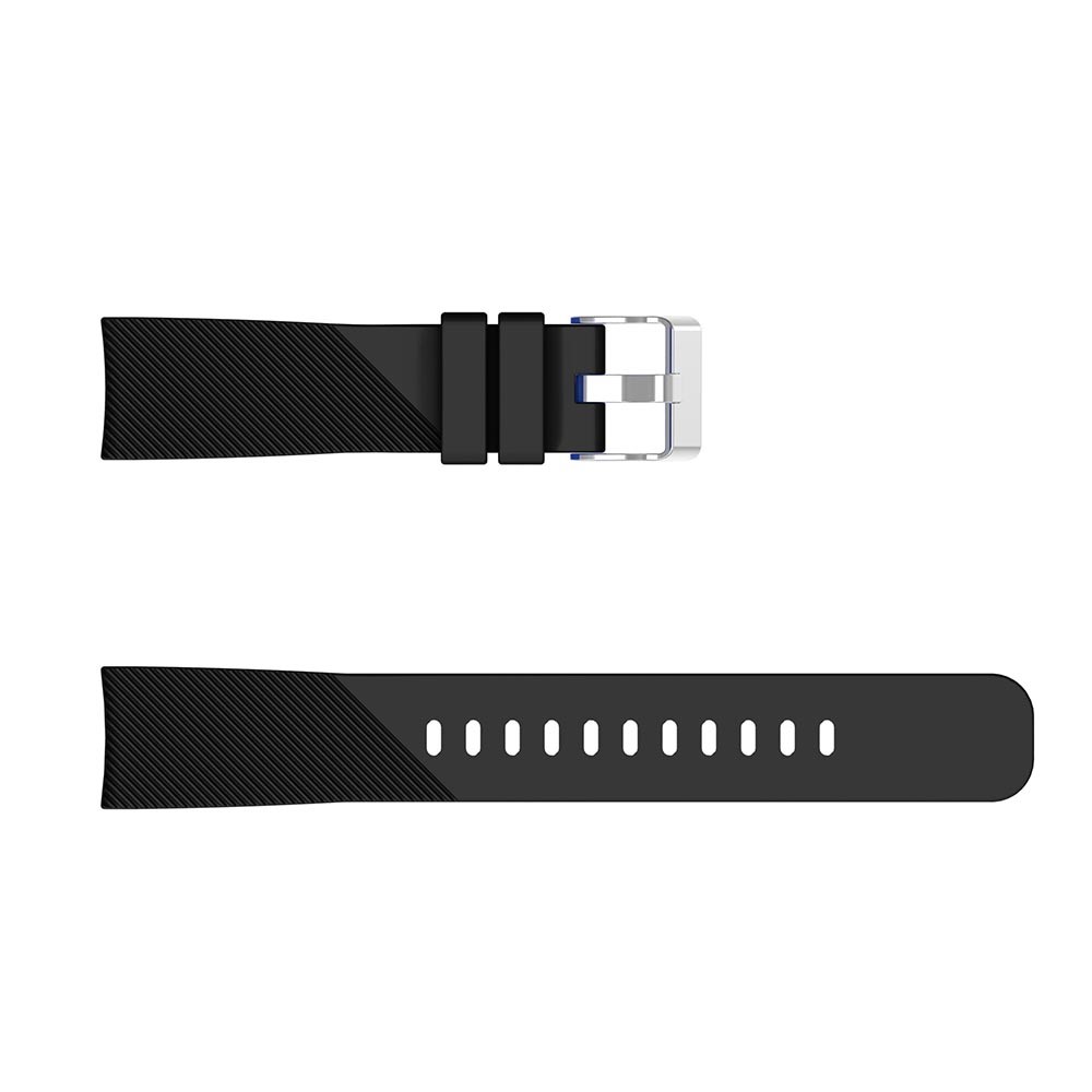 20mm Twill Skin Silicone Watch Band for Garmin Forerunner 645/245/245M - Black-3