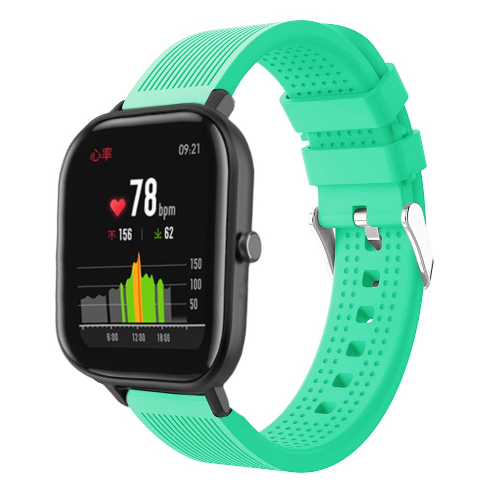 Substituição De Pulseira De Silicone De Tarja Para Amazfit Gts / Amazfit Bip Lite - Luz Verde-2