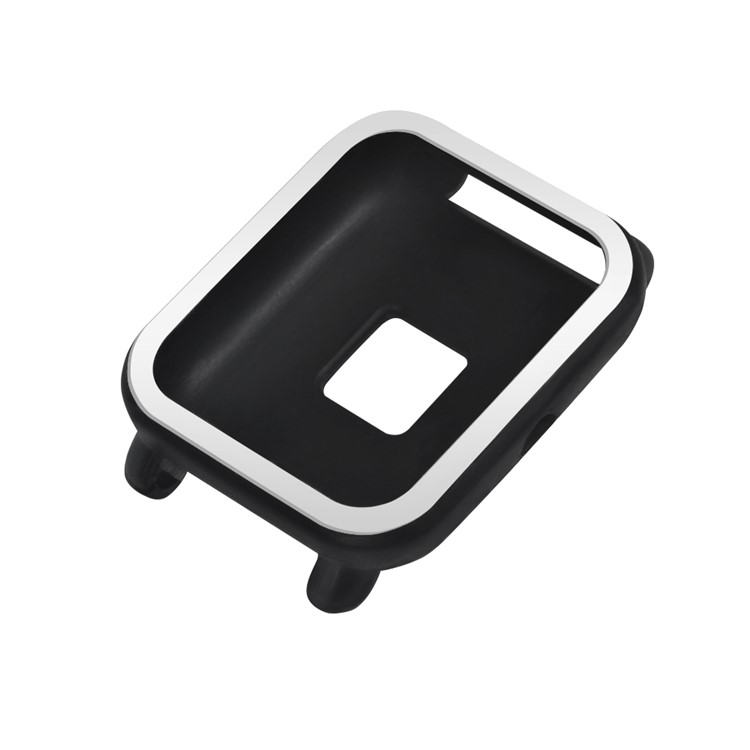 Anti-scratch Dual-color Flexi Silicone Watch Case for Huami Amazfit Youth Edition Lite - White/Black-5